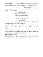 Đề thi học kì 1 môn Ngữ văn lớp 7 Phòng GD&ĐT Thái Thụy, Thái Bình năm học 2016 - 2017