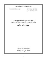 Tài Liệu Hướng Dẫn Dạy Học Theo Phương Pháp Bàn Tay Nặn Bột Môn Hóa Học