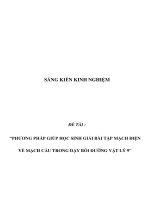 Sáng kiến kinh nghiệm SKKN phương pháp giúp học sinh giải bài tập mạch điện về mạch cầu trong dạy bồi dưỡng vật lý 9 