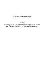 Sáng kiến kinh nghiệm SKKN giúp học sinh khám phá bản sắc vùng cao trong bài thơ  nói với con của nhà thơ y phương 