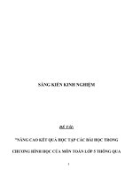 Sáng kiến kinh nghiệm SKKN nâng cao kết quả các bài học trong chương hình học của môn toán lớp 5 thông qua việc ứng dụng CNTT trong dạy học 