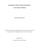 Countering Fraud in the Insurance Industry A Case Study of Malaysia MudzamirMohamed