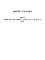 Sáng kiến kinh nghiệm bồi dưỡng học sinh giỏi môn vật lý 9   phần thấu kính 