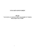 Sáng kiến kinh nghiệm SKKN xây dựng lưu đồ sửa chữa mạch điện tử trong hoạt động dạy nghề 