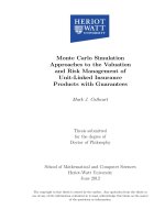 Monte Carlo simulation approaches to the valuation and risk management of unit linked insurance products with guarantees