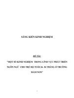 Sáng kiến kinh nghiệm SKKN phát triển ngôn ngữ cho trẻ 24   36 tháng tuổi thông qua tiết kể chuyện 