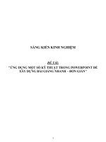 Sáng kiến kinh nghiệm SKKN ứng dụng một số kĩ thuật trong Powerpoint để xây dựng bài giảng nhanh, đơn giản