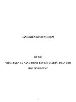Sáng kiến kinh nghiệm rèn luyện kỹ năng trình bày lời giải bài toán cho học sinh lớp 6 