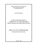 Sử dụng phương pháp OT nghiên cứu cấu trúc khái niệm trong nội dung dạy học phân số lớp 4 