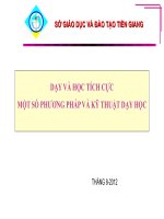 Dạy Và Học Tích Cực Một Số Phương Pháp Và Kỹ Thuật Dạy Học