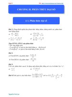 CHƯƠNG II  PHÂN THỨC 