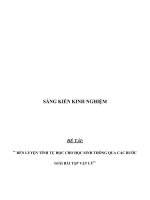 Sáng kiến kinh nghiệm SKKN rèn luyện cho học sinh khả năng tự học thông qua các bước giải bài tập vật lý THCS 