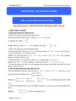 CHUYÊN đề 3  hệ PHƯƠNG TRÌNH 