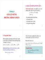 Chương 6: Giải gần đúng phương trình vi phân[Phương pháp tính- BKHCM]