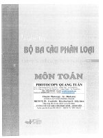 TUYỂN tập bộ BA câu PHÂN LOẠI  TRONG các đề THI THỬ THPT QUỐC GIA môn TOÁN 