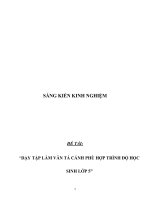 Sáng kiến kinh nghiệm dạy văn tả cảnh lớp 5 