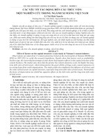 CÁC YẾU TỐ TÁC ĐỘNG ĐẾN CẤU TRÚC VỐN: MỘT NGHIÊN CỨU TRONG NGÀNH XI MĂNG VIỆT NAM