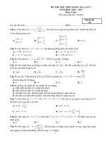 Đề thi thử THPT môn toán trắc nghiệm