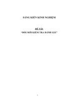 Sáng kiến kinh nghiệm đổi mới kiểm tra đánh giá môn toán THPT 