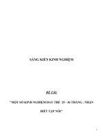 Sáng kiến kinh nghiệm SKKN giúp trẻ 25   36 tháng tuổi nói đúng ngữ pháp, nói mạch lạc 