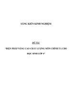 Sáng kiến kinh nghiệm SKKN về biện pháp nâng cao chất lượng môn chính tả cho học sinh lớp 4 