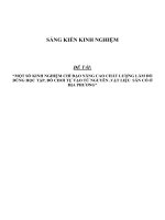 Sáng kiến kinh nghiệm SKKN nâng cao chất lượng làm một số đồ dùng, đồ chơi từ nguyên liệu có sẵn ở địa phương 