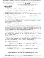 Đề thi môn Toán 2016 Bộ GD  ĐT và đáp án chính thức