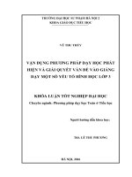 Vận dụng phương pháp dạy học phát hiện và giải quyết vấn đề vào giảng dạy một số yếu tố hình học lớp 3 