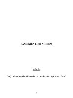 Sáng kiến kinh nghiệm rèn học sinh lớp 1 cách phát âm đúng 