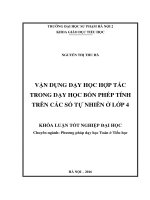 Vận dụng dạy học hợp tác trong dạy học bốn phép tính trên các số tự nhiên ở lớp 4 