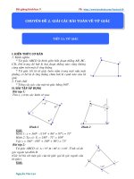 CHUYÊN đề 6  GIẢI các bài TOÁN về tứ GIÁC 