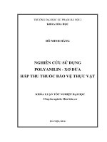nghiên cứu sử dụng polyanilin   xơ dừa hấp thu thuốc bảo vệ thực vật 