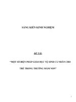 Sáng kiến kinh nghiệm SKKN một số biện pháp giáo dục giữ gìn vệ sinh cho trẻ 