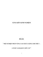 Sáng kiến kinh nghiệm SKKN về phương pháp nâng cao chất lượng môn làm quen với chữ cái cho trẻ mẫu giáo lớn 