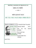 Lịch sử toán học nhà toán học DIRICHLET