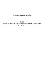 Sáng kiến kinh nghiệm kinh nghiệm tổ chức hoạt động nhóm trong tiết mỹ thuật 