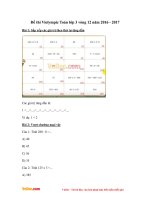 Đề thi Violympic Toán lớp 3 vòng 12 năm 2016 - 2017