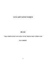 Sáng kiến kinh nghiệm SKKN dạy phần giải tam giác có sử dụng máy tính cầm tay MS570 
