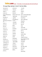 Từ vựng Tiếng Anh lớp 11 Unit 9: The Post Office