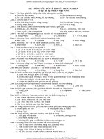 HỆ THỐNG câu hỏi lý THUYẾT TRẮC NGHIỆM a  địa lí tự NHIÊN VIỆT NAM 