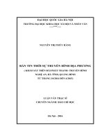 Bản tin thời sự truyền hình địa phương (Khảo sát trên đài phát thanh truyền hình Nghệ An, Hà Tĩn