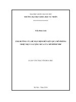 Ảnh hưởng của bề mặt đệm đến kết quả mô phỏng nhiệt độ và lượng mưa của mô hình WRF.