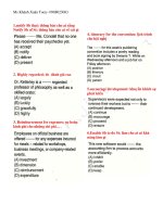 TỔNG hợp các câu từ VỰNG có đáp án