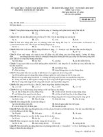 Đề thi học kì 1 môn Vật lý lớp 12 trường THPT Đoàn Thượng, Hải Dương năm học 2016 - 2017
