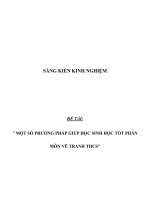 Sáng kiến kinh nghiệm một số phương pháp giúp học sinh học tốt phân môn vẽ tranh THCS 