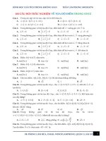 100 câu hỏi trắc nghiệm về tọa độ điểm trong oxyz  Hứa Lâm Phong