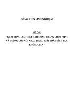 Sáng kiến kinh nghiệm SKKN khai thác giả thiết hai đường thẳng chéo nhau và vuông góc với nhau trong giải toán hình học không gian 