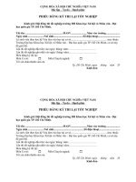 Mẫu phiếu đăng ký thi lại tốt nghiệp hệ Vừa làm vừa học (trường đại học khoa học xã hội và nhân văn)