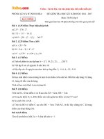 Đề thi học kì 1 môn Toán lớp 6 Phòng GD&ĐT Ninh Hòa, Khánh Hòa năm học 2016 - 2017