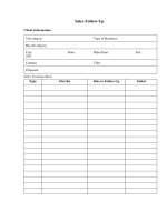Mẫu sổ ghi chép bán hàng - Sales Follow-Up